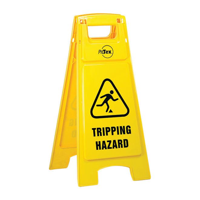Uniform Safety Signs - Premium Plastic Sign Stand - Double Sided - Tripping Hazard (A-Frame) | STD37