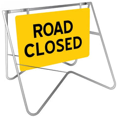 Uniform Safety Signs - 900 x 600mm - Swing Stand & Metal Sign - Class 1 - Road Closed [Freight Charges Apply] | STD502 Kit