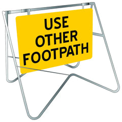 Uniform Safety Signs - 900x600mm - Swing Stand and Metal Sign - Class 1 - Use Other Footpath [FREIGHT CHARGES APPLY] | STD504 Kit