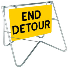 Uniform Safety Signs - 900 x 600mm - Swing Stand & Metal Sign - Class 1 - End Detour [Freight Charges Apply] | STD505 Kit