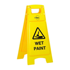 Uniform Safety Signs - Premium Plastic Sign Stand - Double Sided - Caution Wet Paint (A-Frame) | STD50