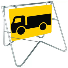Uniform Safety Signs - 900x600mm - Swing Stand and Metal Sign - Class 1 - Truck Picto [FREIGHT CHARGES APPLY] | STD511 Kit