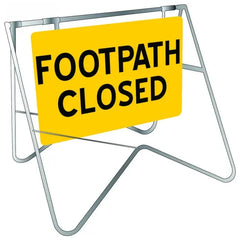 Uniform Safety Signs - 900x600mm - Swing Stand and Metal Sign - Class 1 - Footpath Closed [FREIGHT CHARGES APPLY] | STD513 Kit