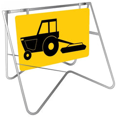 Uniform Safety Signs - 900x600mm - Swing Stand and Metal Sign - Class 1 - Mower Picto [FREIGHT CHARGES APPLY] | STD521 Kit