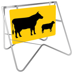 Uniform Safety Signs - 900x600mm - Swing Stand and Metal Sign - Class 1 - Stock Picto [FREIGHT CHARGES APPLY] | STD523