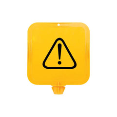 Uniform Safety Signs - Yellow Lock-In Sign Frame - Warning Triangle & Exclamation Mark | STH03