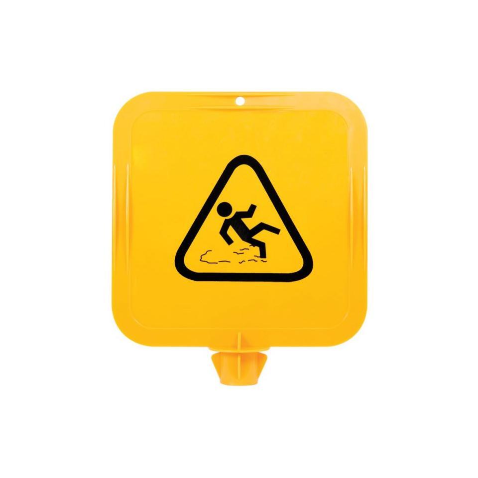 Uniform Safety Signs - Yellow Lock-In Sign Frame - Wet Floor Pictogram | STH05