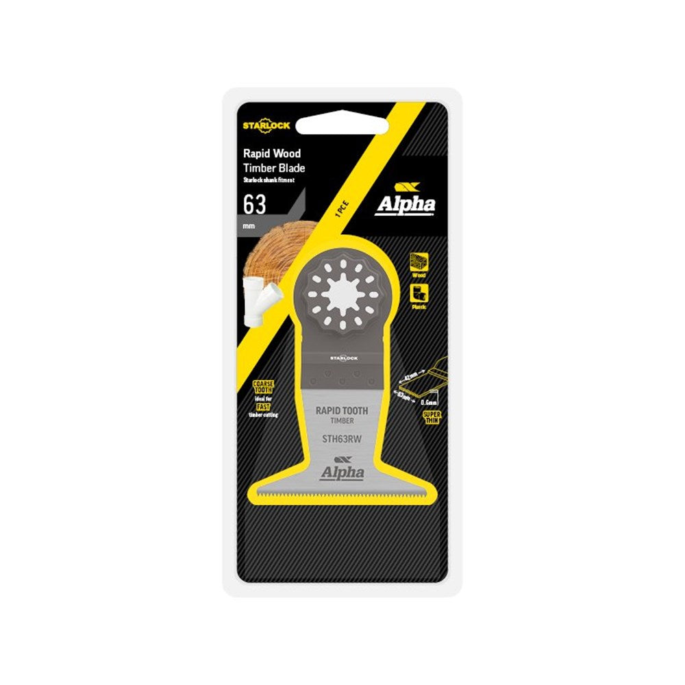 Alpha - Starlock Rapid Wood 63mm - Long Life Timber Multi-Tool Blade