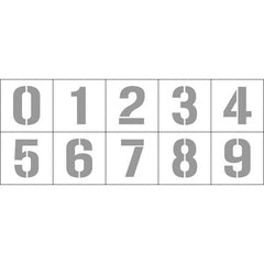 Uniform Safety Signs - 200mm - Poly Stencils - Numbers 0-9 | STO920