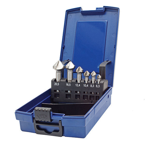 ITM - HOLEMAKER COUNTERSINK SET, 6 PIECE, 3 FLUTE 90 DEGREE, 3 - 20.5MM | STSET-01
