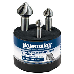 ITM - HOLEMAKER COUNTERSINK SET, 3 PIECE, 3 FLUTE 90 DEGREE, 8.4MM, 12.4MM, 20.5MM | STSET-05