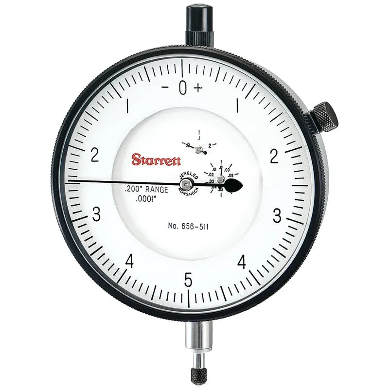 Starrett - Dial Ind. Jewelled NS 3 5/8in .200in Range .0001in Grad | 656-511JN/S