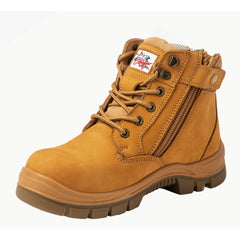 Maxisafe - Sorrento - Cougar 6 Wheat Lace Up Side Zip Collar Boot Non-Safety - Size 10 - 10 - Carton Of 8 | SORRENTONS-10-8