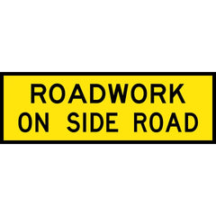 Uniform Safety Signs - 2400 x 900mm - Boxed Edge - Class 1 - Roadwork on Side Road | T1-25B