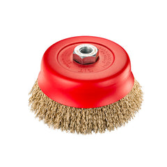 EHI - 0140 Crimped Cup Brush 100xm14 Brass Wire | T100BRS
