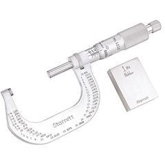 Starrett - Stainless Steel Mic 1-2in .0001in Grad Carbide Faces | T1212XRL