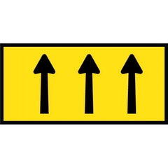 Uniform Safety Signs - 1800 x 900mm - Boxed Edge - Class 1 - Lane Status (3 Lane with Magnetic T) | T2-6-2