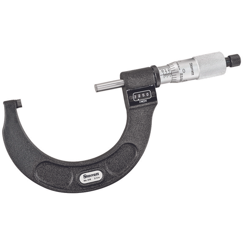 Starrett - Digital Micrometer 3in .0001in Grad Carbide Faces | T216XRL-3
