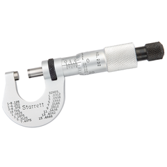 Starrett - Outside Micrometer 0-1/2in .0001in Grad Carbide Faces | T232XRL