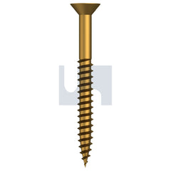 Hobsons - #6-18 x 1-1/2 BRASS ANSI B18.6.1 / SLOTTED DRIVE COUNTERSUNK WOOD SCREW | QB32 (Pack of 200)