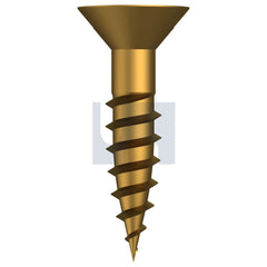 Hobsons - #8-15 x 3/4 BRASS ANSI B18.6.1 / SLOTTED DRIVE COUNTERSUNK WOOD SCREW | QB33 (Pack of 200)