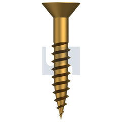 Hobsons - #8-15 x 1 BRASS ANSI B18.6.1 / SLOTTED DRIVE COUNTERSUNK WOOD SCREW | QB34 (Pack of 200)