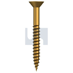 Hobsons - #8-15 x 1-1/2 BRASS ANSI B18.6.1 / SLOTTED DRIVE COUNTERSUNK WOOD SCREW | QB36 (Pack of 200)