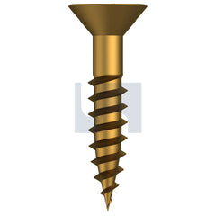 Hobsons - #10-13 x 1 BRASS ANSI B18.6.1 / SLOTTED DRIVE COUNTERSUNK WOOD SCREW | QB37 (Pack of 200)