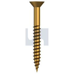 Hobsons - #12-11 x 2 BRASS ANSI B18.6.1 / SLOTTED DRIVE COUNTERSUNK WOOD SCREW | QB41 (Pack of 200)