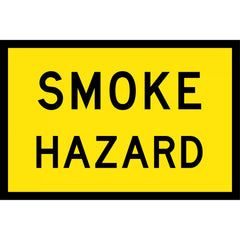 Uniform Safety Signs - Boxed Edge - 900x600mm - Class 1 Reflective - Smoke Hazard (B/Y) | T4-6A