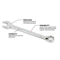 BBI - Proferred Combination Wrench 3/8" Chrome Finish | T46009