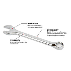 BBI - Proferred Combination Wrench 1/2" Chrome Finish | T46011