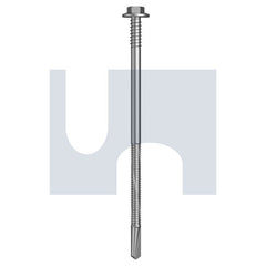 Hobsons - #12-24 x 125 - R1000 Bi-Metal Bi-Metal 304 S500 SDS Panel Igrip Flange Hx - 304 Stainless | T4X5XIH1224125