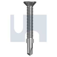 Hobsons - #12-24 x 125 - R1000 Bi-Metal Bi-Metal 304 Torx Driv Wing SDS Countersunk - 304 Stainless | T4XGXCO1