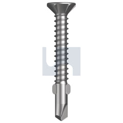 Hobsons - #8-18 x 32 - R1000 Bi-Metal Bi-Metal 304 Sq Drive Wing SDS Countersunk - 304 Stainless | T4XGXRQ0818