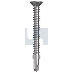 Hobsons - #10-16 x 50 R1000 BI-METAL 304 STAINLESS HEC / BI-METAL 304 / SQ DRIVE WING SDS COUNTERSUNK | Q925 (Pack of 500)