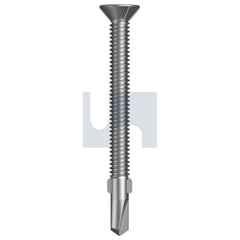 Hobsons - #12-24 x 60 - R1000 Bi-Metal Bi-Metal 304 Sq Drive S500 Wing SDS Countersunk - 304 Stainless | T4XHX