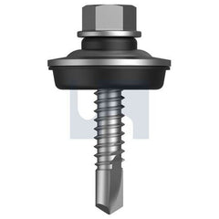 Hobsons - #14-14 x 35 - R1000 Bi-Metal Bi-Metal 304 Metal SDS Aluminium Seal Hex - 304 Stainless | T4XMXAH1414035