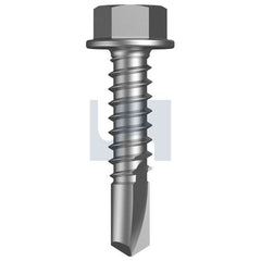 Hobsons - #12-14 x 25 - R1000 Bi-Metal Bi-Metal 304 Metal SDS Hex Head - 304 Stainless | T4XMXHH1214025
