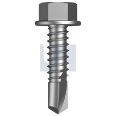 Hobsons - #14-14 x 25 - R1000 Bi-Metal Bi-Metal 304 Metal SDS Hex Head - 304 Stainless | T4XMXHH1414025