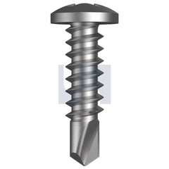Hobsons - #8-18 x 16 - R1000 Bi-Metal Bi-Metal 304 Ph Drive Metal SDS Pan Head - 304 Stainless - Qty 500 | T4XMXPP0818016