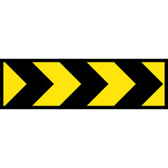 Uniform Safety Signs - Boxed Edge - 1500 x 450mm - Class 1 Reflective - Lateral Shift Marker - Chevron (B/Y) | T5-4