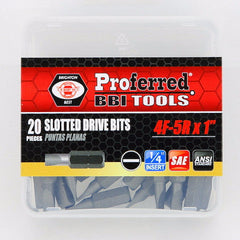 BBI - Slotted Drive Bits 4f-5r.1".1/4" Hex Shank | T52004