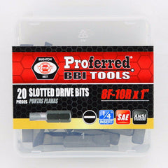 BBI - Slotted Drive Bits 8f-10r.1".1/4" Hex Shank | T52007