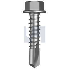 Hobsons - #10-16 x 16 R1500 BI-METAL 316 STAINLESS HEC / BI-METAL 316 METAL SDS HEX HEAD | QB20 (Pack of 500)