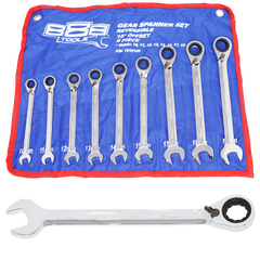 888 Tools - Spanner Set Gear Roe Reversible Metric 9Pc | T810109