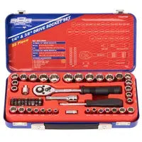 SP Tools - Socket Set - 888 1/4" & 3/8"dr 12Pt Metric/Sae 55pc | T820199