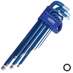 888 Tools - Key Set 9Pc Metric Ball Drive Hex (Blue) | T834511