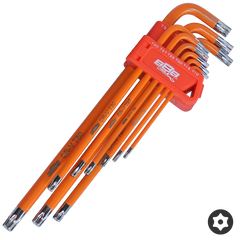 888 Tools - Key Set 9Pc Torx Tamper Hex (Orange) | T834518