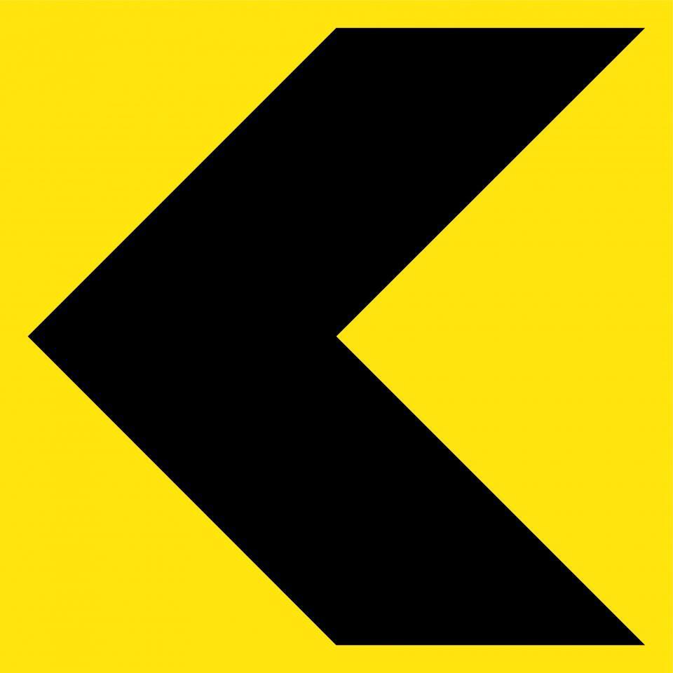 Uniform Safety Signs - 600x600mm - Corflute - Class 1 - Chevron | T9-31